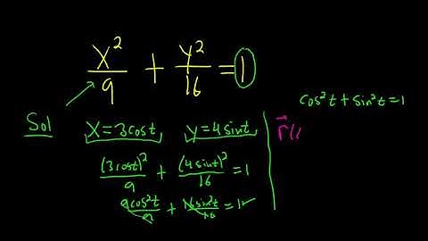 Larson Calculus 12.1 #54: Write the Plane Curve x^2/9 + y^2/16 = 1 as a Vector-Valued Function