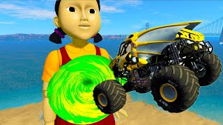 Crazy Portal To Your City - Monster Trucks Vs Portal Trap By Squid Games Beamng Drive Valerito