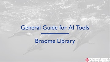 Broome Library Guide to Using AI Tools in the Library