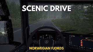Rainy Scenic Drive Through the Norwegian Fjords | ETS2 [4K60]
