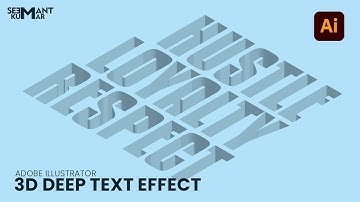 3D Deep Text Effect in Adobe Illustrator | Illustrator Tutorial