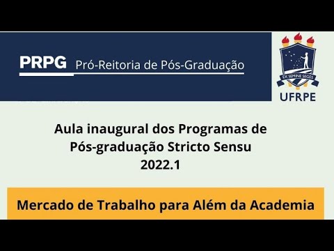 Aula Inaugural dos curso de Pós-Graduação 2022.1