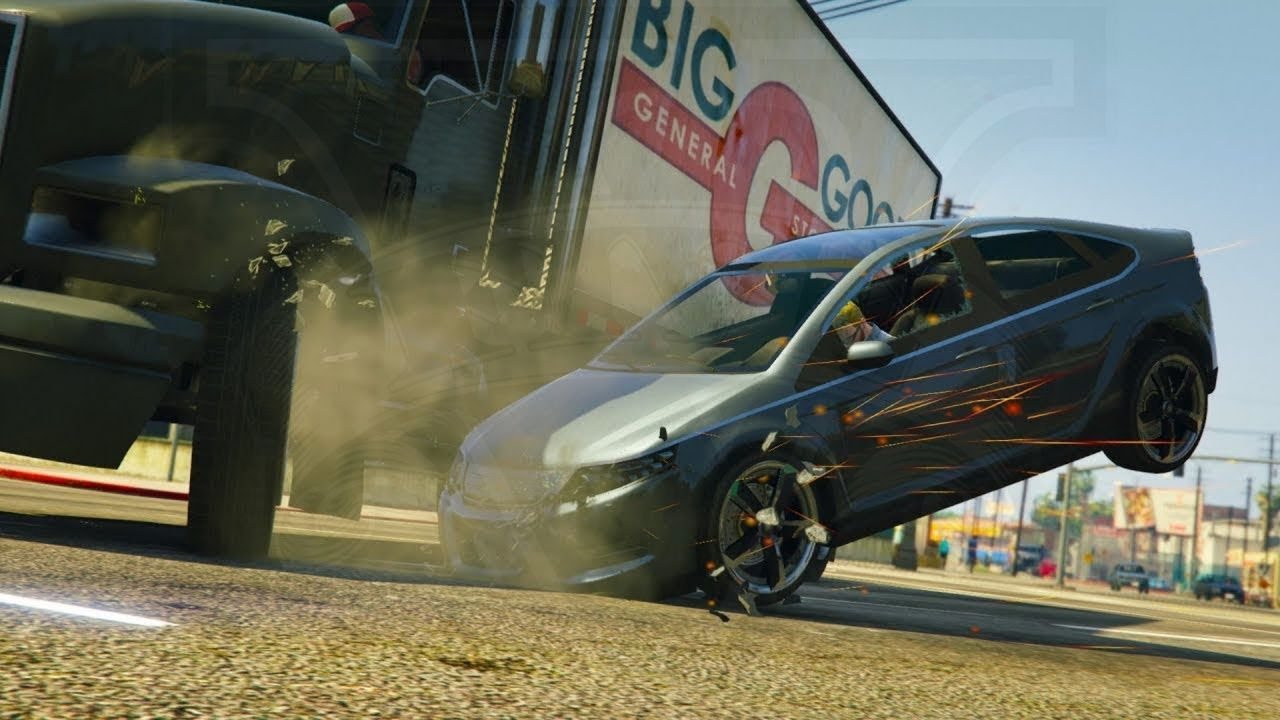 GTA 5 Car Crash Madness and Explosions #1 - YouTube