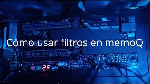 Cómo usar filtros en memoQ