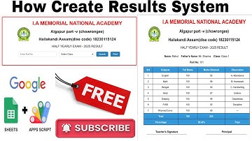 how create online result system google sheet & web app script use #school #free #coding #result #cod