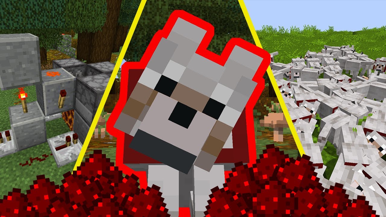 Wolves spawning redstone machine in MiNeCrAfT!!!!