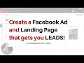 Create a Facebook Ad and Landing Page that gets you LEADS! In Command with Sam