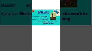 RESILIENT - Word of the Day #shorts #english #englishvocabulary #englishpronunciation #resilient