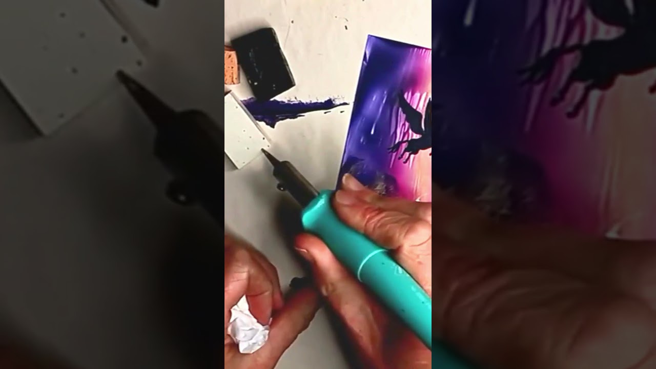 Pegasus, fantasy wax painting. 