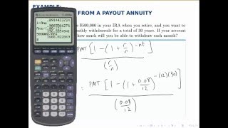 Finance Example: Withdrawing from a Payout Annuity