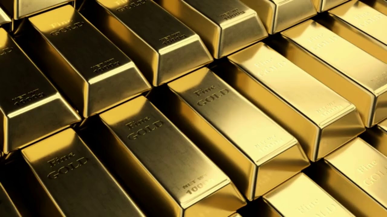 close up view of fine gold bar stacks