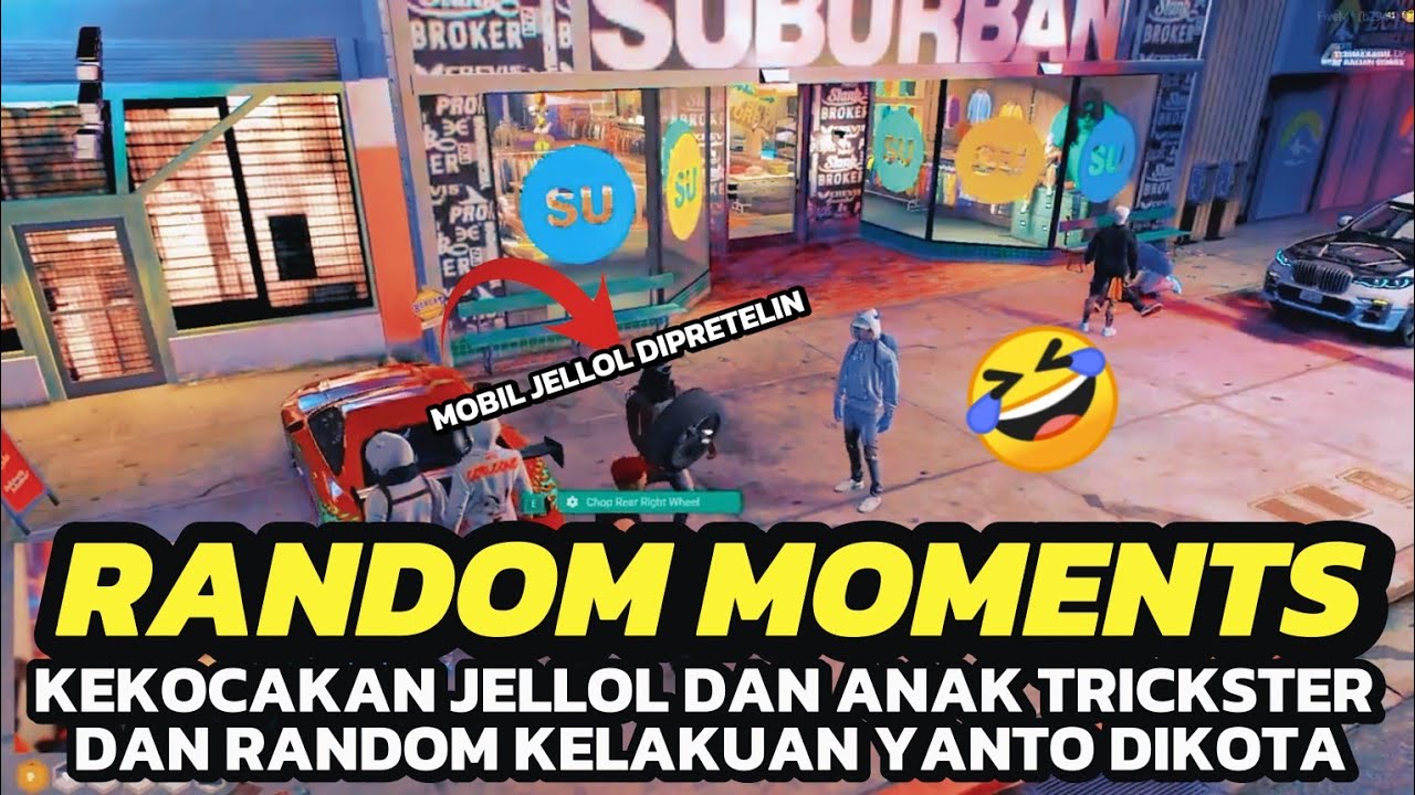 KEKOCAKAN JELLOL DAN ANAK TRICKSTER ❓RANDOM KELAKUAN YANTOO DIKOTA‼️ GTA V ROLEPLAY INDONESIA