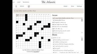 The Atlantic Crossword 13/09/2026