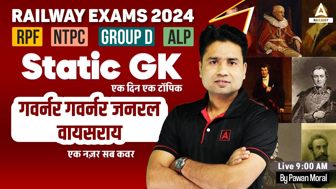 Governor General and Viceroys | Static GK for Railway Exams 2024 | By Pawan Moral Sir