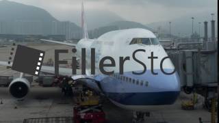 Timelapse of loading air freight to the plane