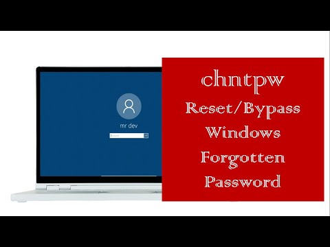 Reset/Bypass Windows Forgotten Logon Screen Password using chntpw