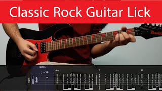 Classic Rock Guitar Lick Inspired By Ritchie Blackmore With Tabs