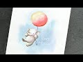 No-Line Watercoloring with Mama Elephant Stamps