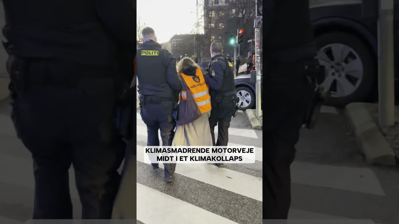 Nødbremsen stopper trafikken ved Hillerødgade/Borups Alle i København (20/01/2025)