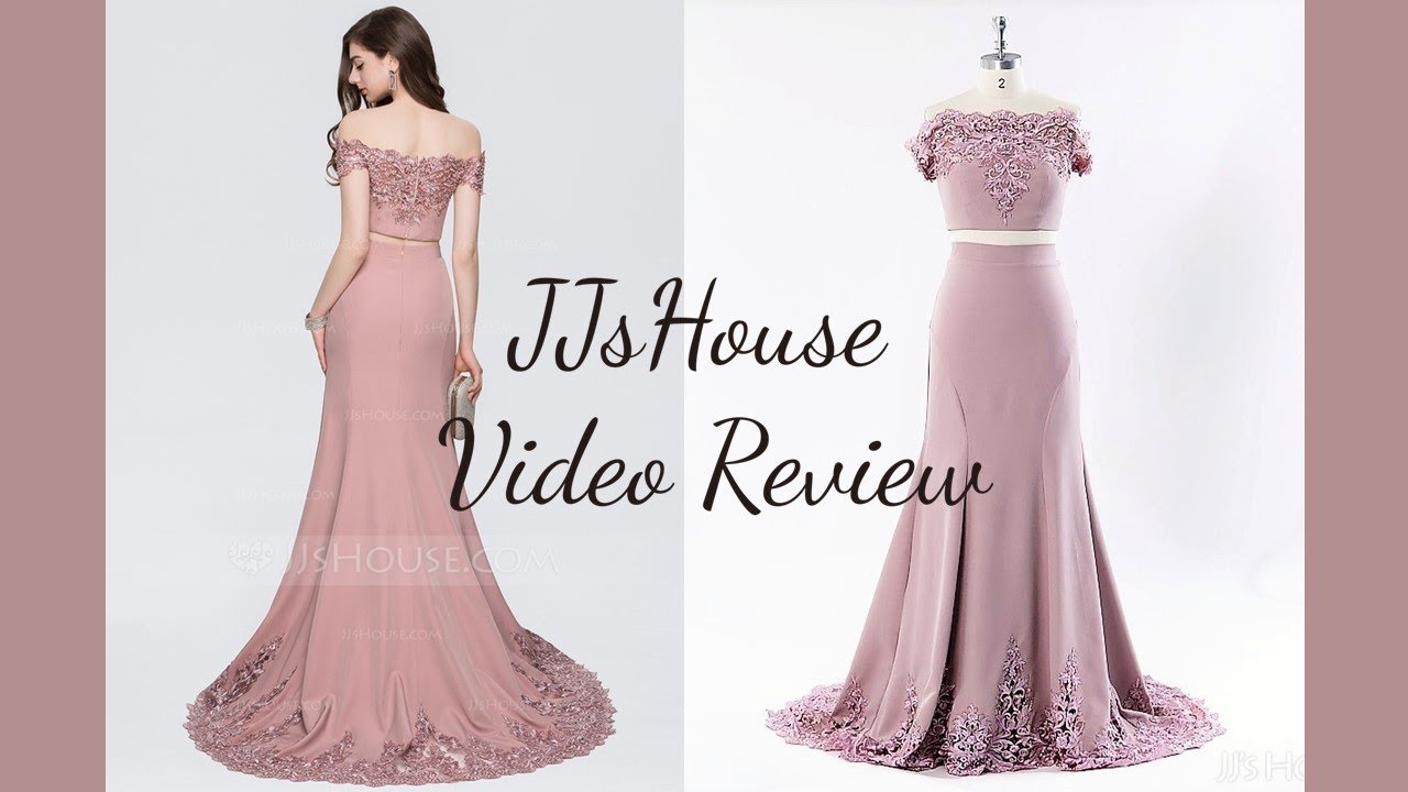 Two Piece Off The Shoulder Prom Dress JJsHouse YouTube