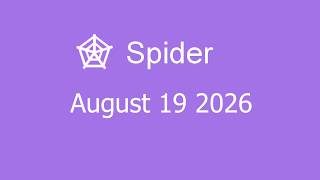 Microsoft Solitaire Collection - Spider - August 19 2026