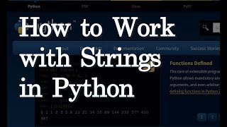 How to Work with Strings in Python