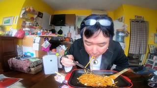 【咀嚼音】恒例のプルダック炒め麺カルボ味【MUKBANG】 CARBO FIRE NOODLES