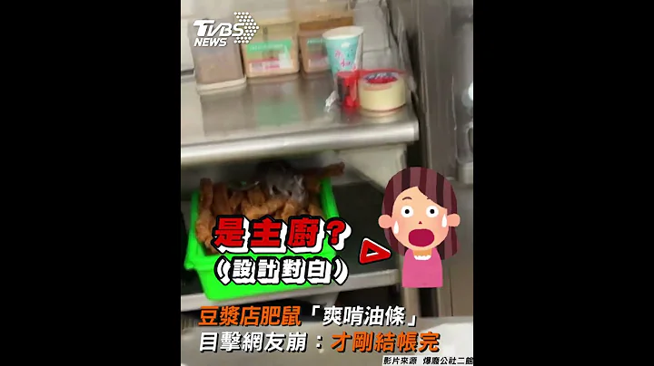 豆浆店肥鼠“爽啃油条”　目击网友崩：才刚结帐完｜TVBS新闻｜挤看看 #shorts - 天天要闻