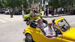 Old FIAT Cinquecento's parade in the streets of Palermo !!!