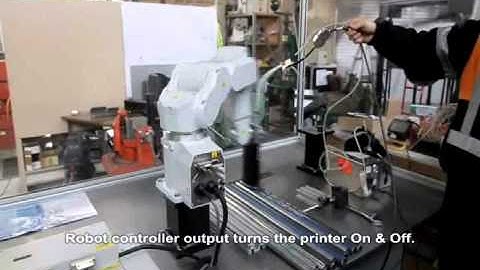 Robot Printing on Metal Pipes