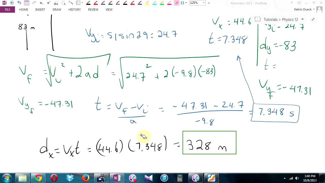 Physics 12 Kinematics Tutorial 2013 - YouTube