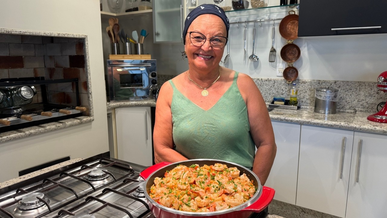 Arroz de Palmito Com Camarão | Delícias da Eleni