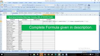 Extract Names in Excel RIGHT Functions VBA TEXTSPLIT Tutoria Create your own Function