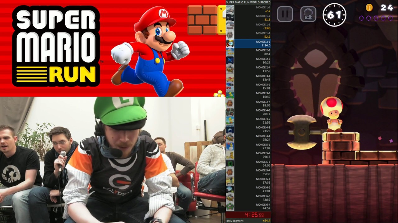 Kwev retente le Record du Monde sur Super Mario Run - EclypsiaFamily