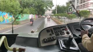 4K POV: Peaceful Bus Drive Through Heavy Rain & Thunderstorms | Tata Bus Adventure