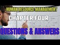 HUMAN RESOURCE MANAGEMENT  CHAPTER FOUR