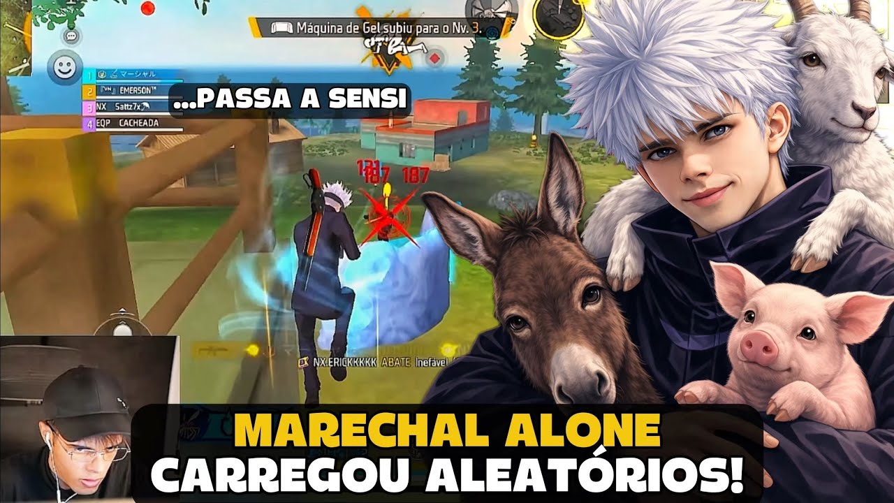 MARECHAL CARREGOU OS ALEATORIOS NA RANK E LIMPOU O MAPA!! FREE FIRE - MARECHAL HIGHLIGHTS