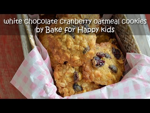 White Chocolate Cranberry Oatmeal Crispy Chewy Cookies