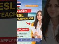 Thailand Jobs 2026|  🇹🇭 ESL Teacher Required ASAP | High Salary + Apply Now! #internationaljobs