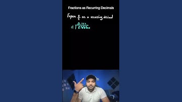 Fractions as Recurring Decimals the easiest way possible! Perfect for your exam prep.#maths
