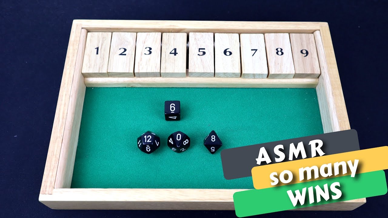 ASMR Shut the box - So Many Wins! Mixed Dice