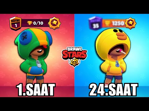 24 SAAT BOYUNCA LEON OYNADIM! KAÇ KUPA KASTIM? Brawl Stars