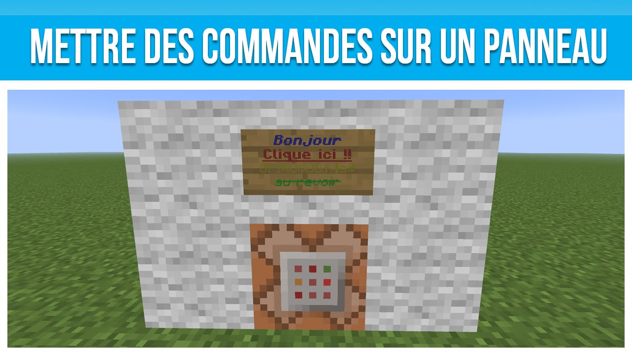 Minecraft | Mettre des commandes sur un panneau ! - YouTube