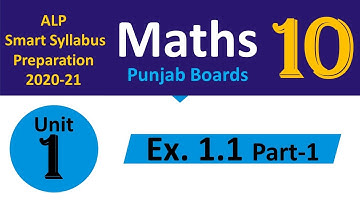 Unit # 1 Exercise 1.1 Part -1 Standard form of quadratic equation