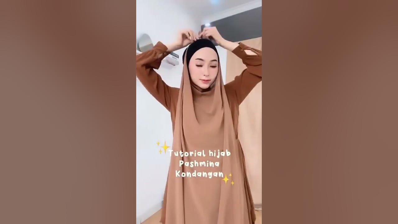 Tutorial Hijab Pashmina Kondangan #shorts #racunshopee #tutorialpashmina #pashmina