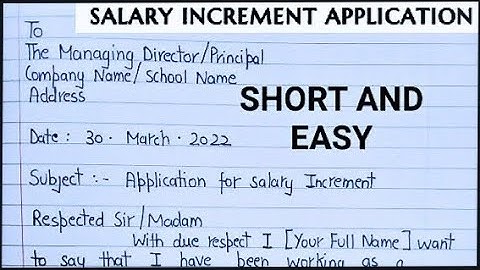 Application for salary increment for company /school #applicationforsalaryincrement#salaryincrement