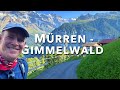 MURREN to GIMMELWALD Travel Walking Tour 4K 🇨🇭 Best Hikes Switzerland Travel Diary