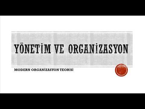 Video: Organizasyon Teorisi Nedir