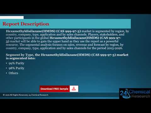 Global HexamethyldisilazaneHMDS CAS 999 97 3 Market 2020 2026 