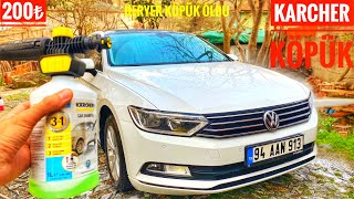 200₺ KARCHER KÖPÜK YAPICI ALDIM | FOAM LANCE | EL SABUNUYLA KÖPÜK |PASSATI BAHÇEDE YIKADIM